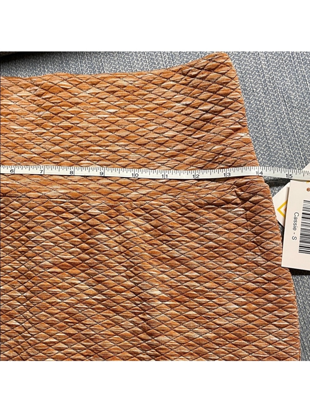 2 LuLaRoe Cassie Pencil Skirts in Pink and orange spice Heathered quilted - Picture 6 of 7